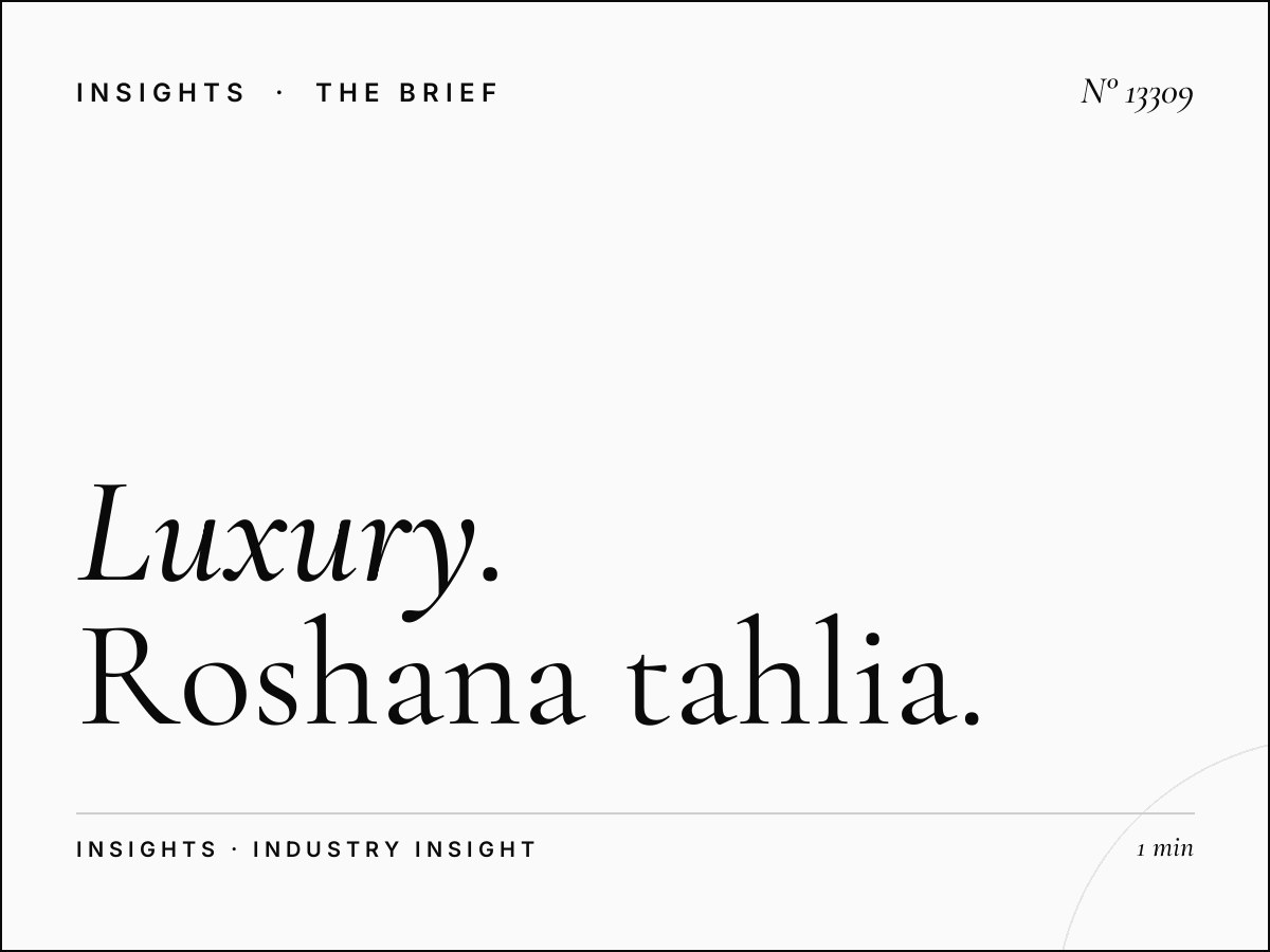 Luxury District Digital Traffic: Roshana Tahlia Times