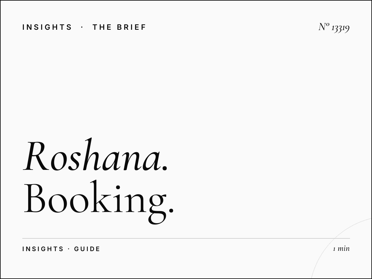 Roshana Tahlia Screen Reservation: Booking Guide