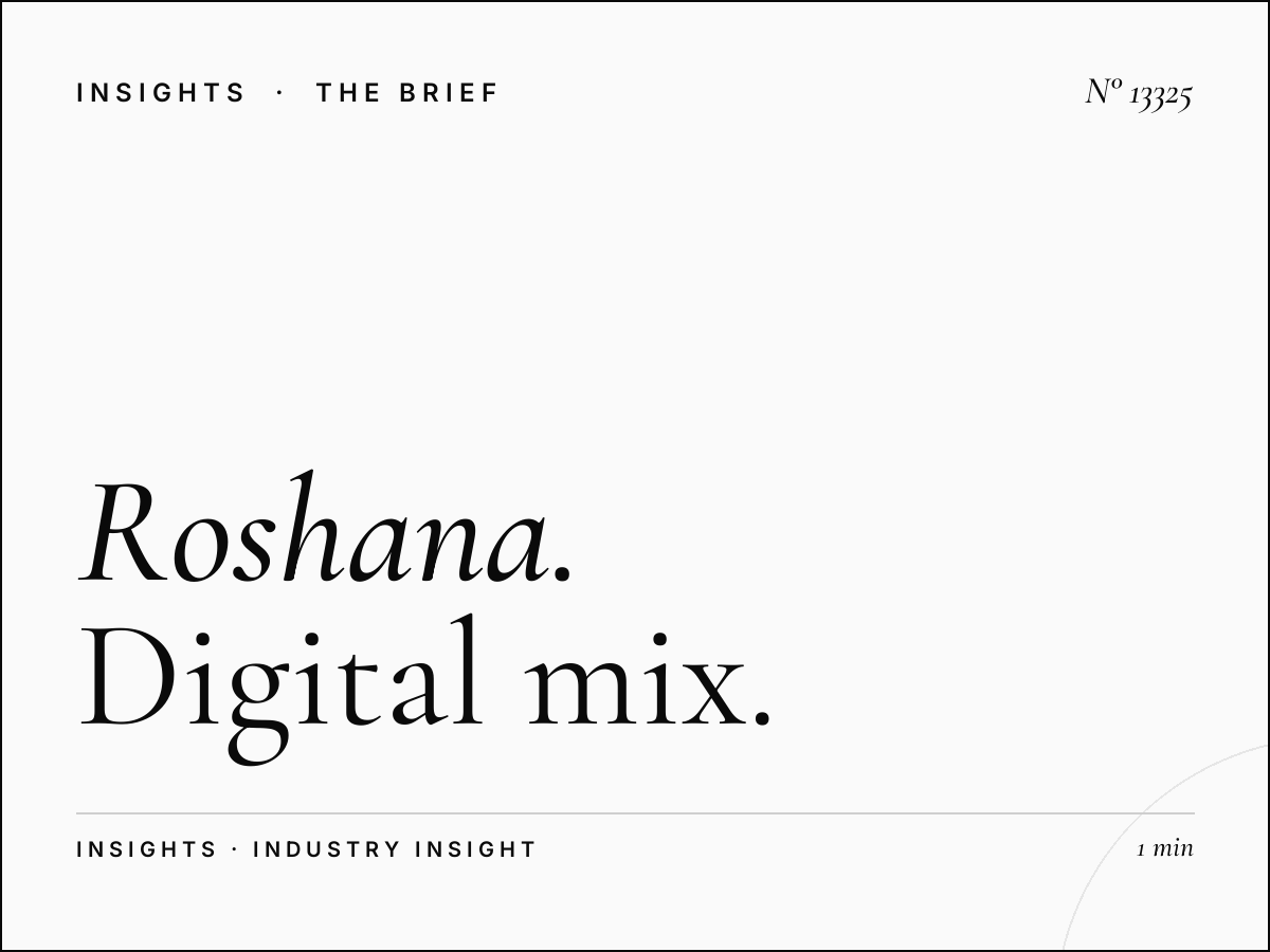 Roshana Tahlia Screen Marketing: Digital Mix - Strategic Insights for Modern Media Buyers