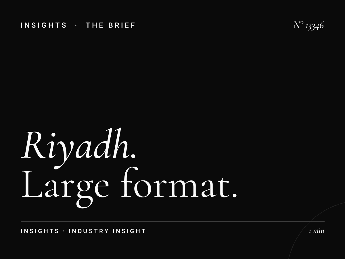 Riyadh LED 9 Size: Large Format Specifications