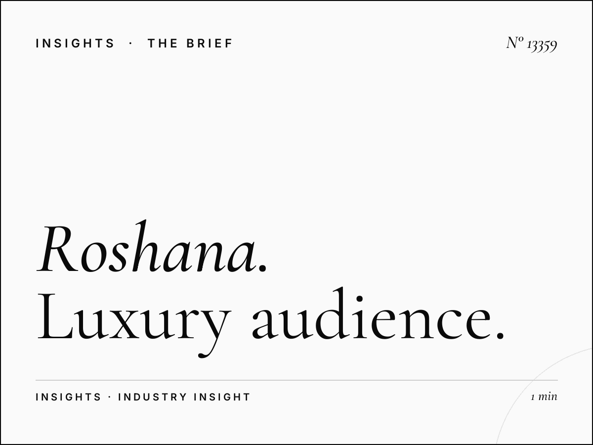 Roshana Tahlia High-Net-Worth: Luxury Audience Targeting
