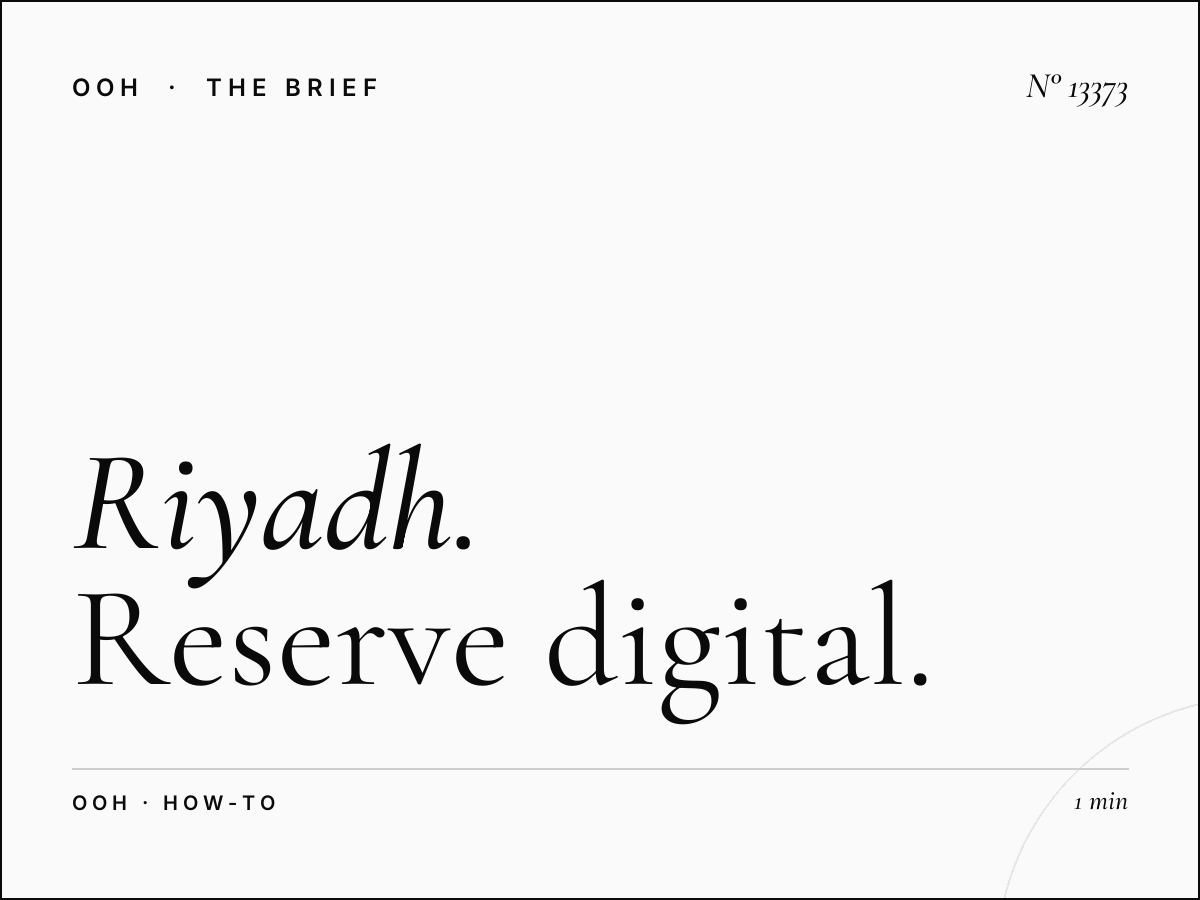 Riyadh LED 9 Booking: How to Reserve Digital Billboard Space in Saudi Arabia's Capital