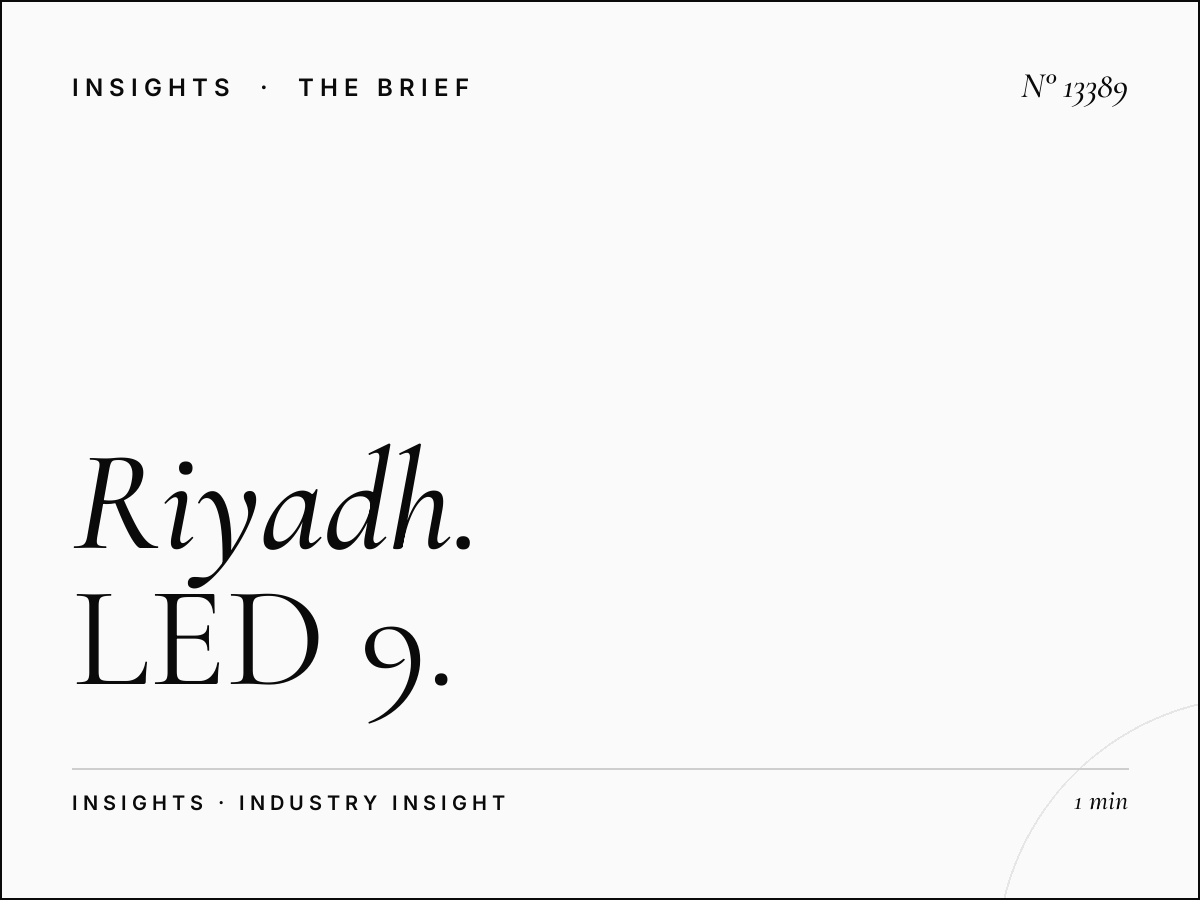 Riyadh Digital Production: LED 9 Timeline