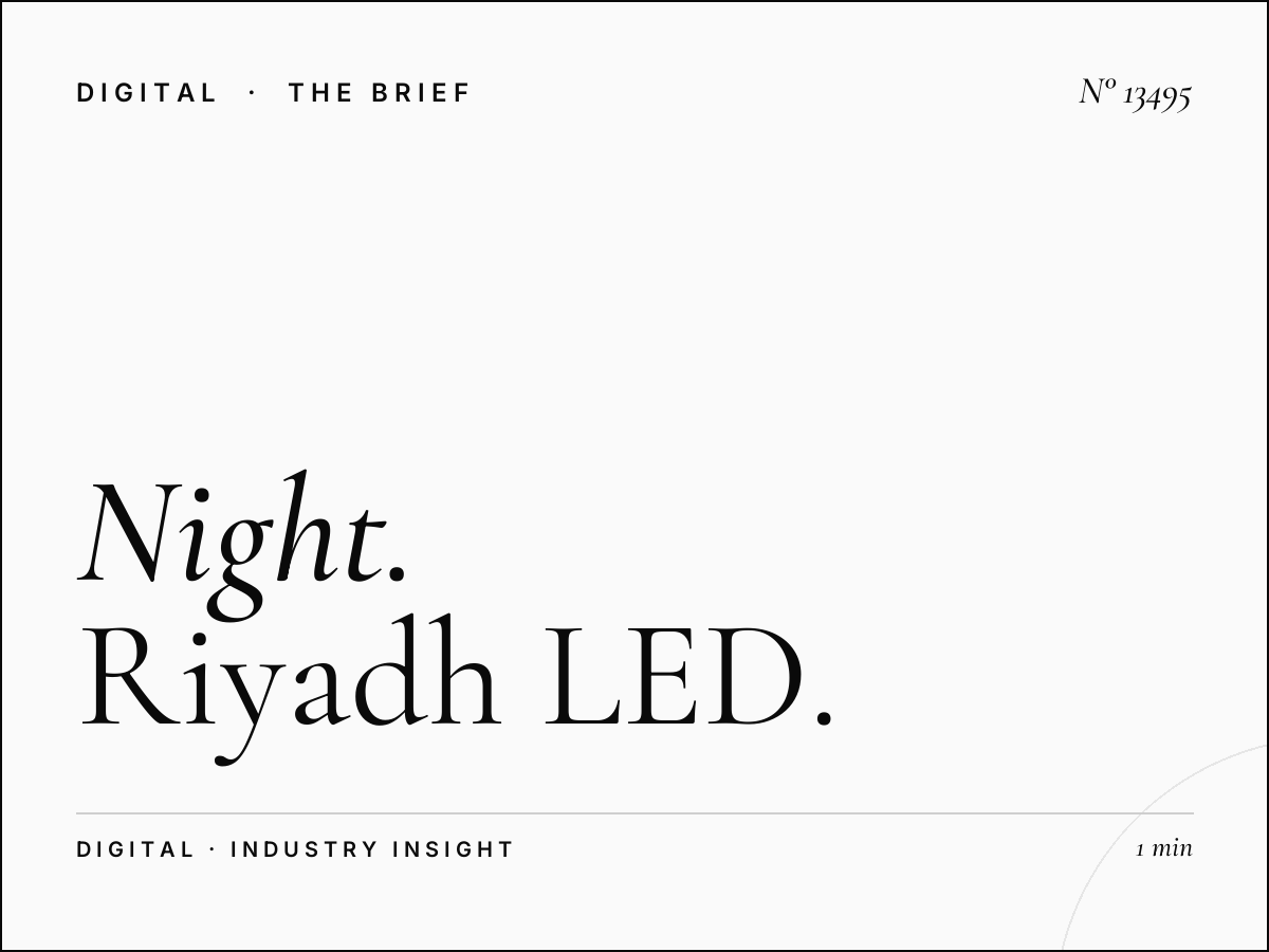 Night Digital Advertising: Riyadh LED 6 After-Dark