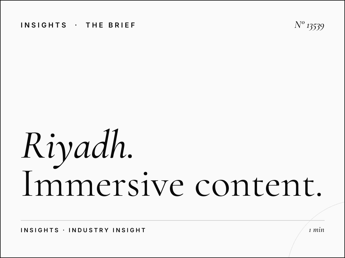 Riyadh 3D LED Production: Immersive Content Creation