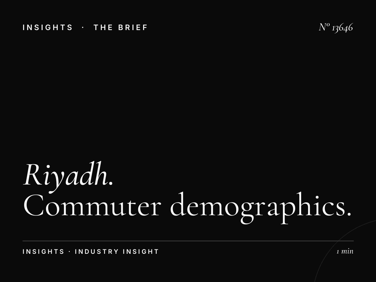 Riyadh 3D LED Audience: Commuter Demographics