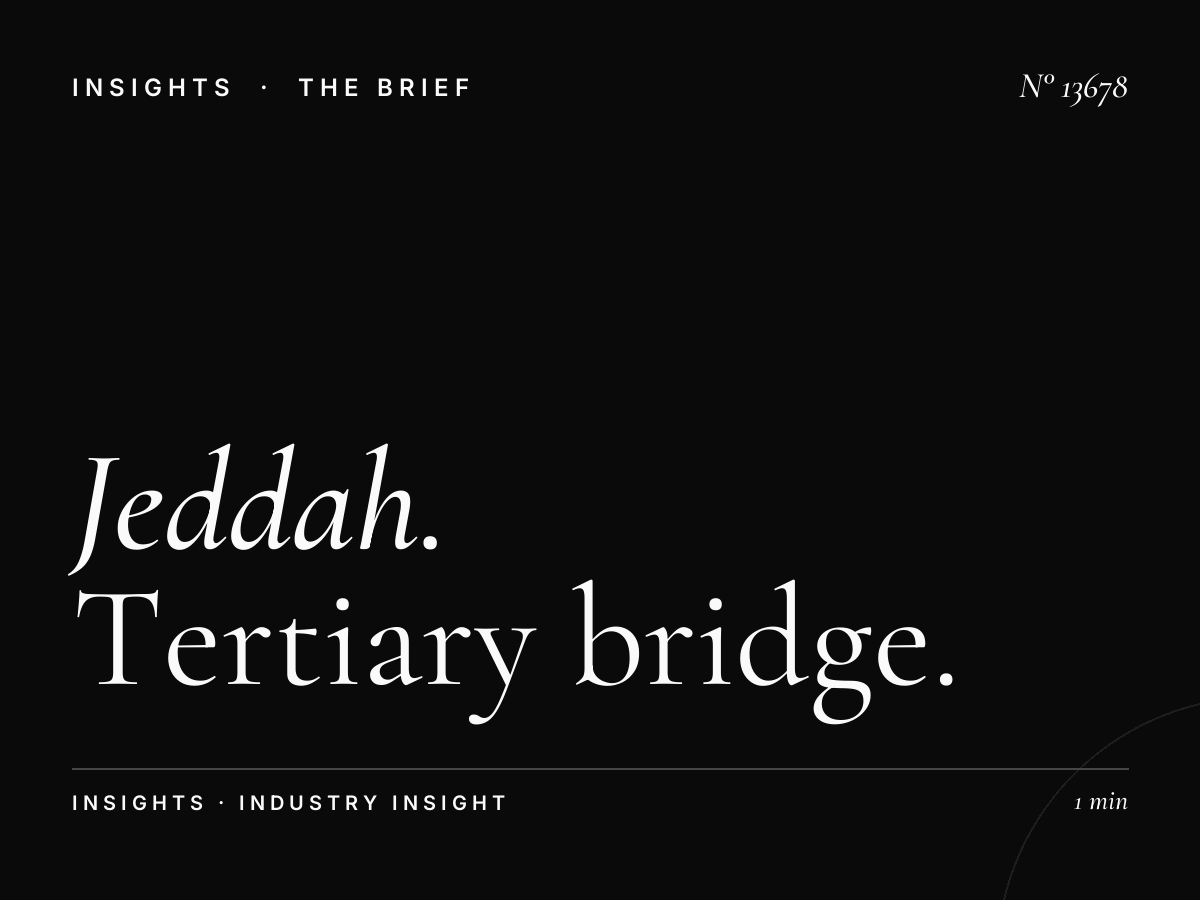 Jeddah Bridge 3 Digital: Tertiary Bridge Network