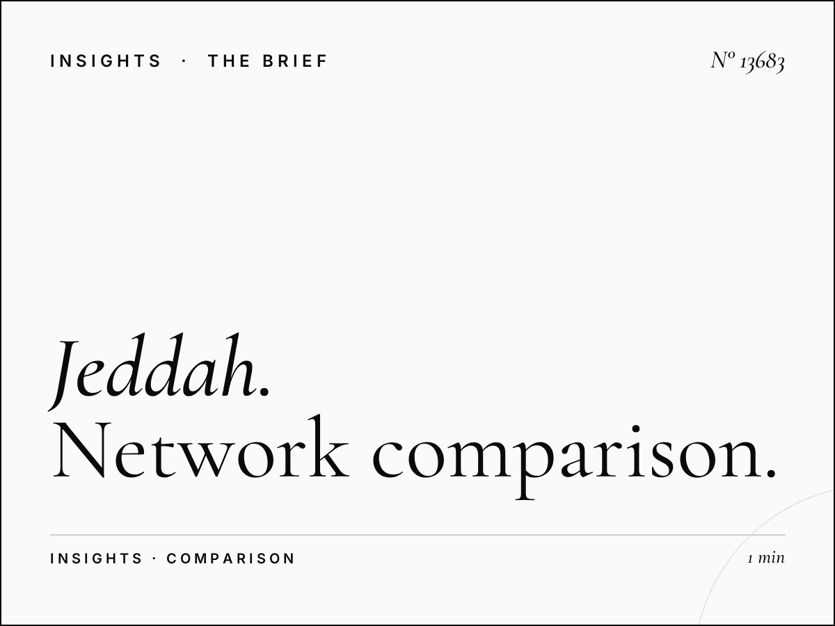 Jeddah Digital Bridges vs Single: Network Comparison