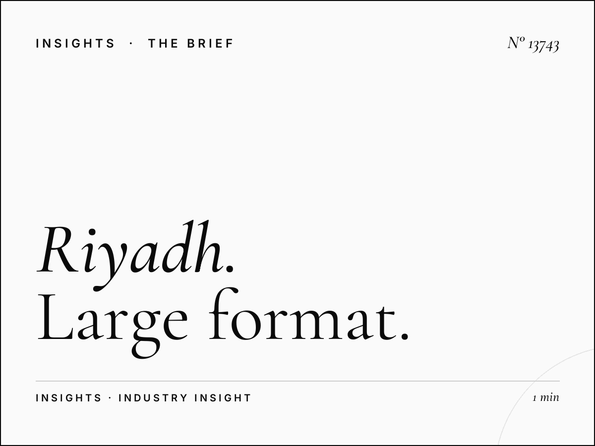 Riyadh Static Mezahpole Size: Large Format Specifications