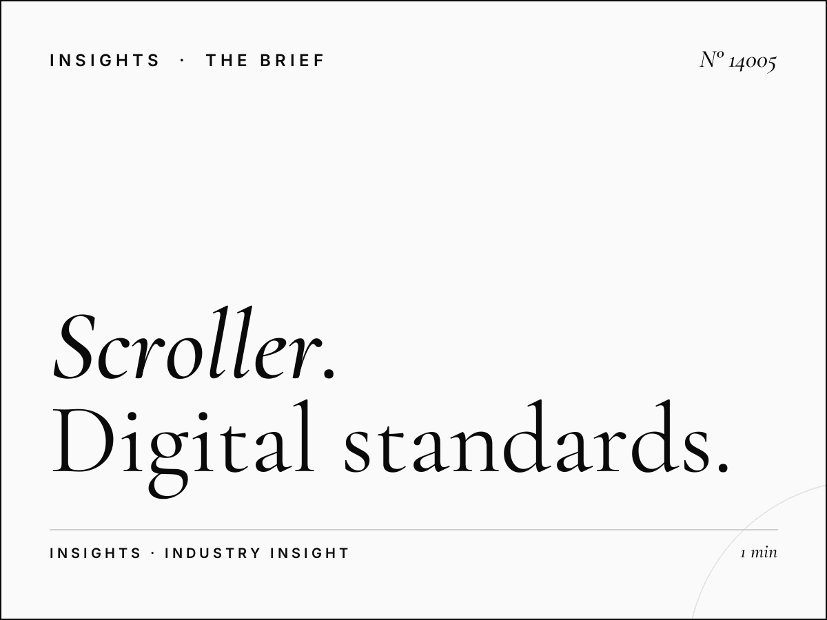 Scroller Dimensions Madinah: Digital Standards