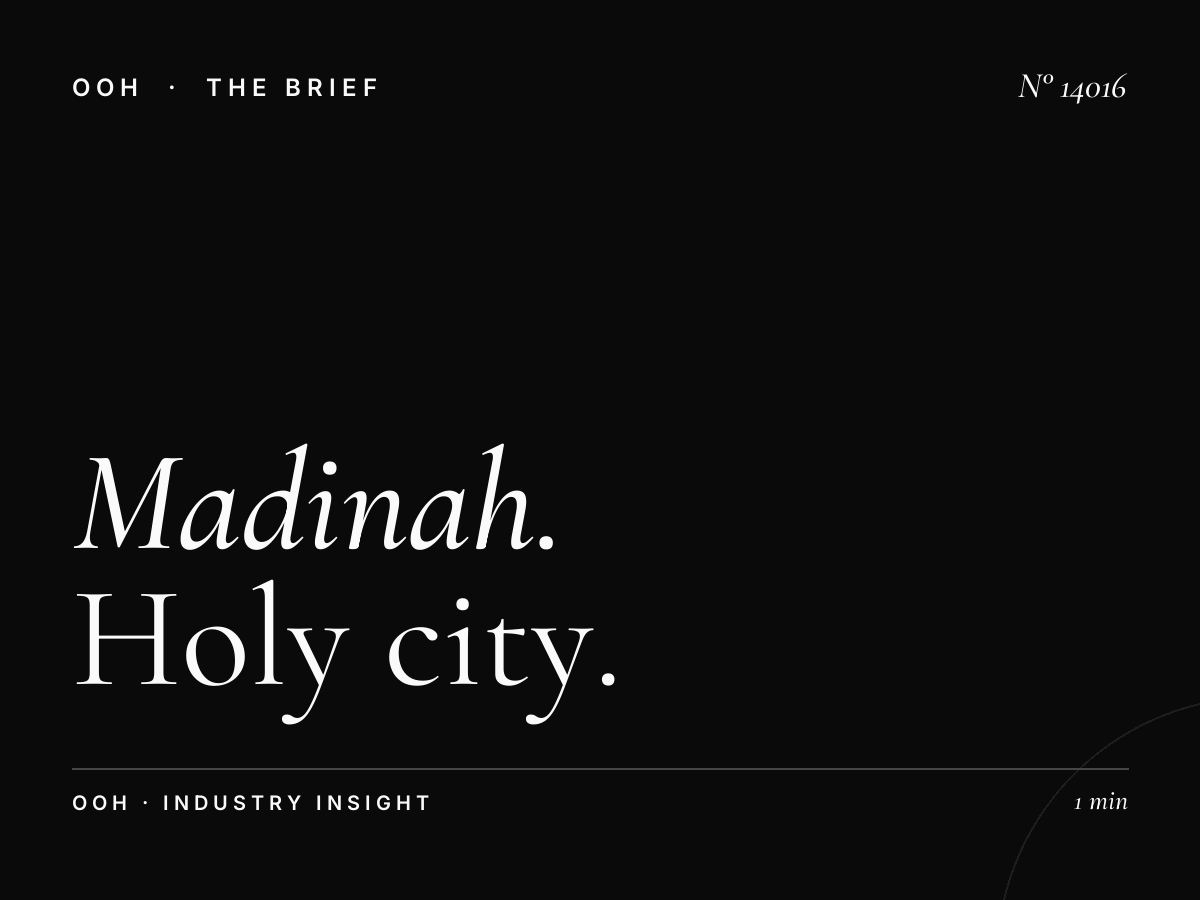 Madinah Scroller: Holy City LED Scroller OOH Campaign