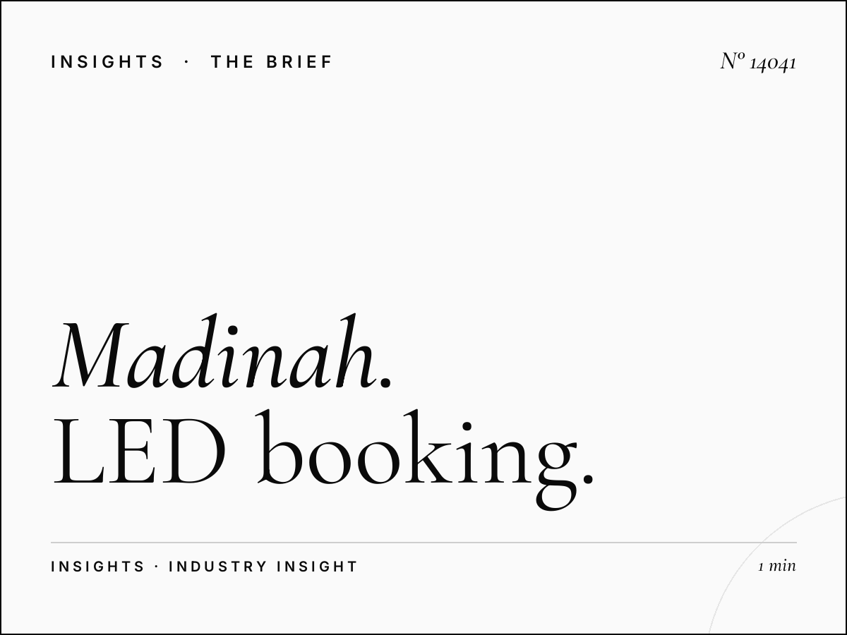 Madinah Scroller Contracts: LED Booking Terms