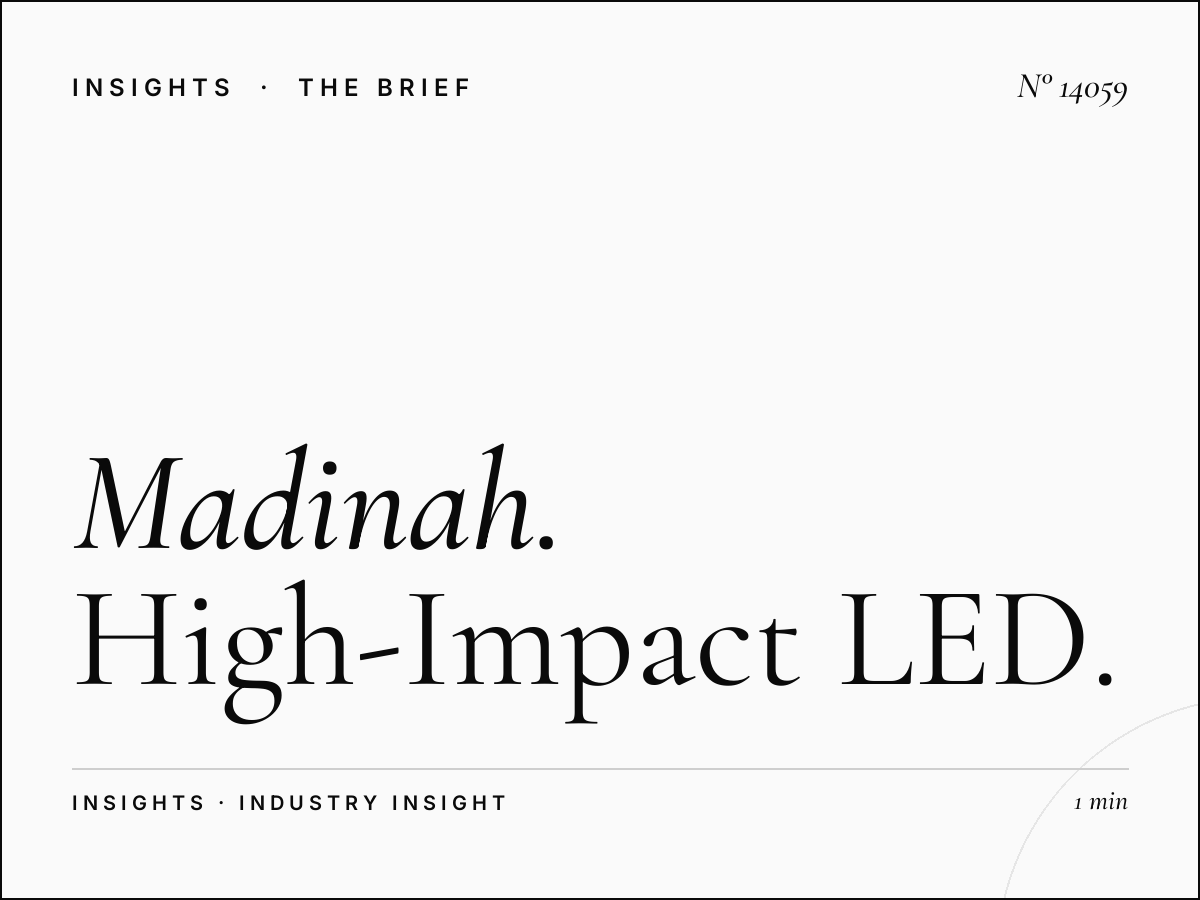 Madinah Scroller Visibility: High-Impact LED Advertising in Islam's Second Holiest City