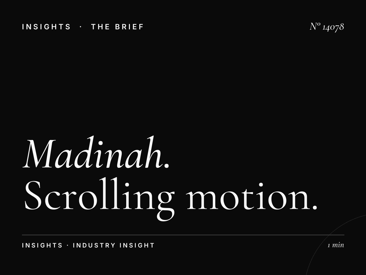 Madinah Scroller Animation: Scrolling Motion - A Digital Canvas for Modern Advertisers