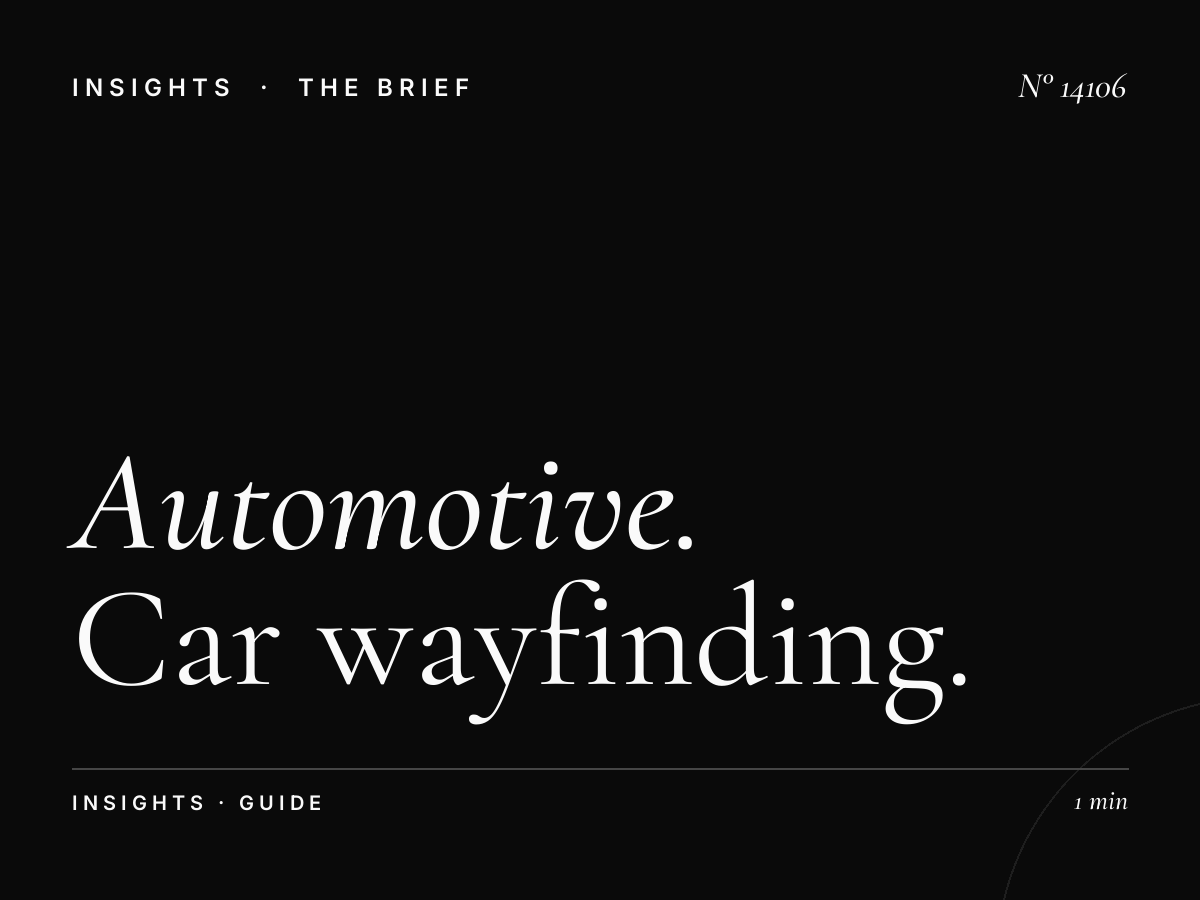 Automotive Brands Riyadh Digital Guide: Car Wayfinding