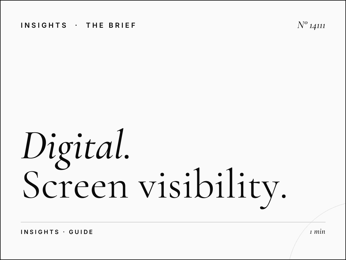 Digital Guide Impact Riyadh: Screen Visibility