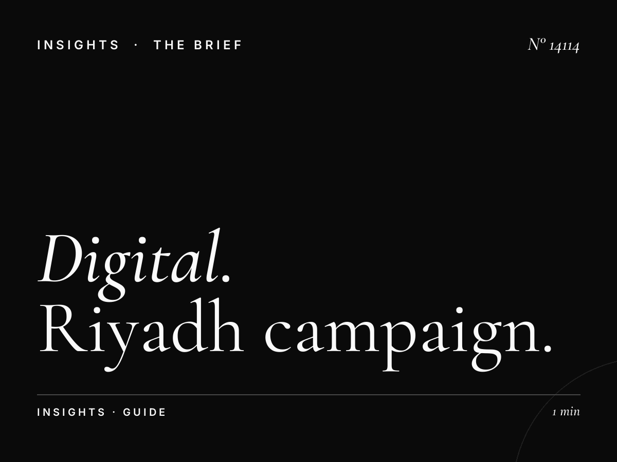 Digital Guide Advertising Strategy: Riyadh Campaign