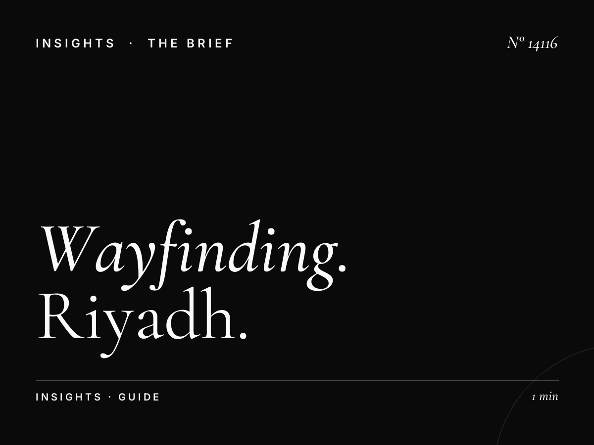 Wayfinding Digital Design: Riyadh Guide Specifications