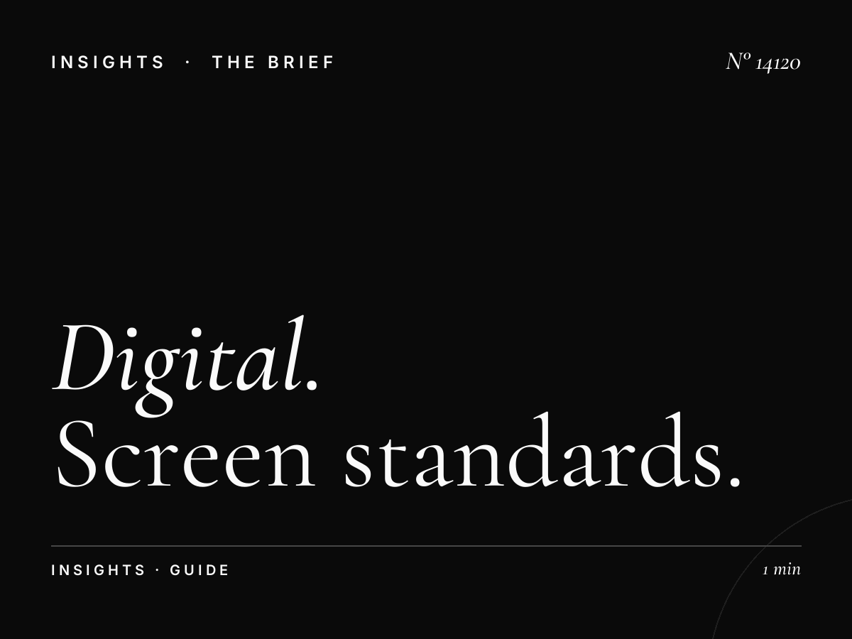 Digital Guide Dimensions Riyadh: Screen Standards