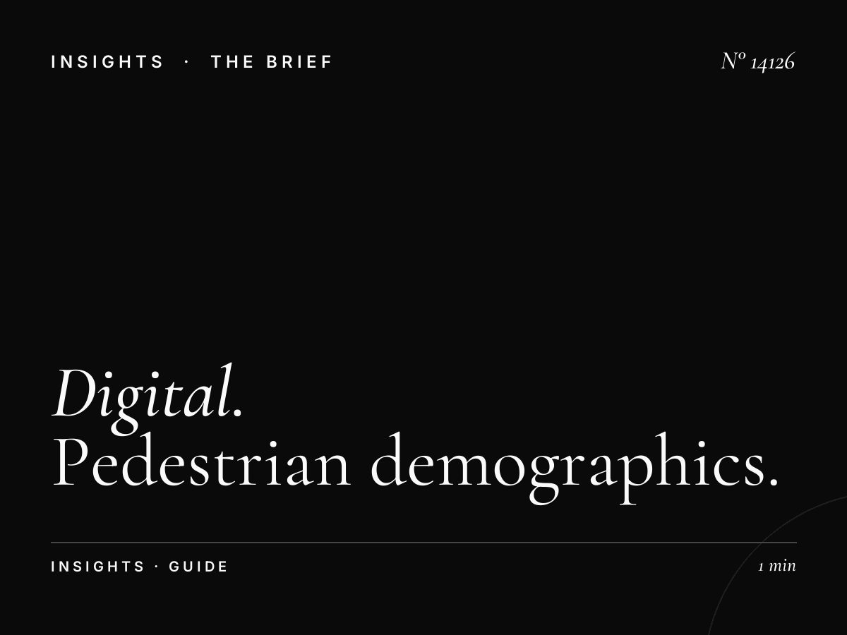 Digital Guide Audience Riyadh: Pedestrian Demographics