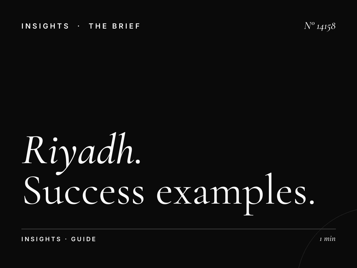 Riyadh Digital Guide Cases: Success Examples