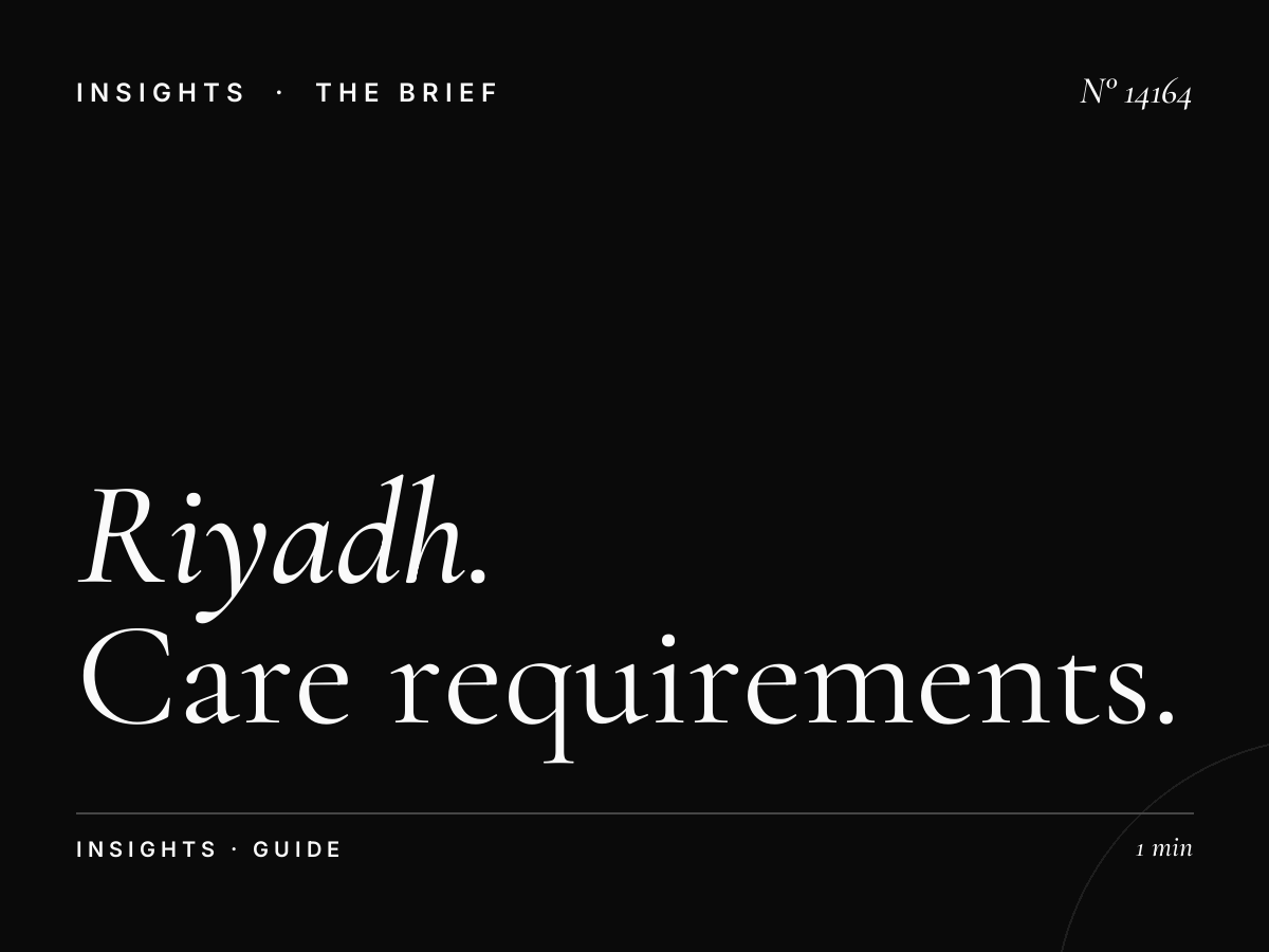 Riyadh Digital Guide Maintenance: Care Requirements