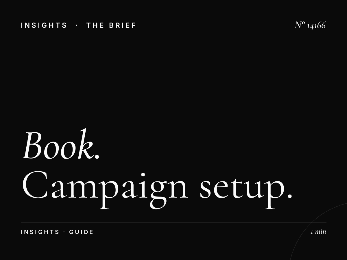 How to Book Riyadh Digital Guide: Campaign Setup