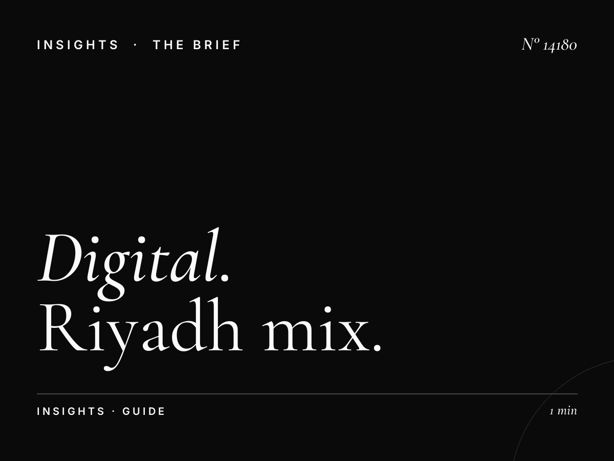 Digital Guide Marketing Integration: Riyadh Mix