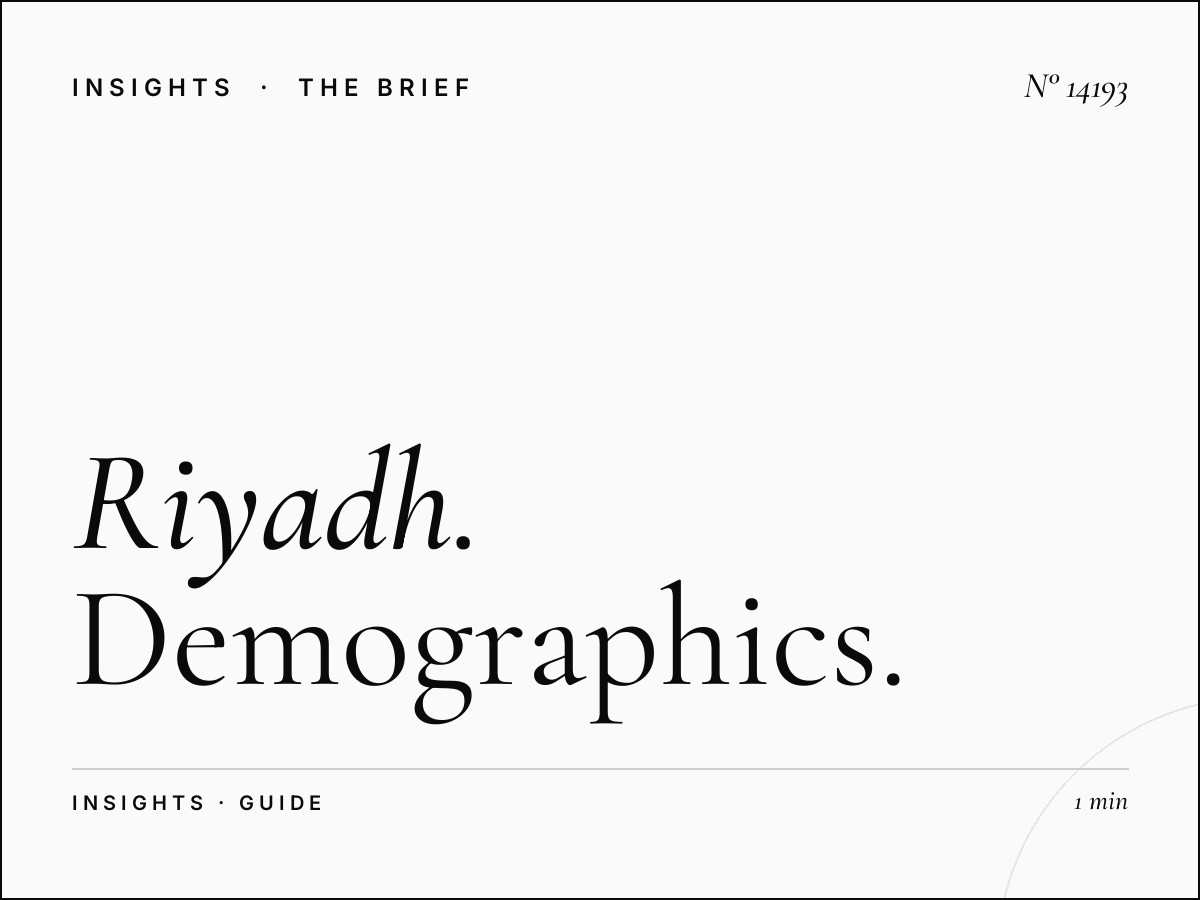Riyadh Digital Guide Audience: Demographics