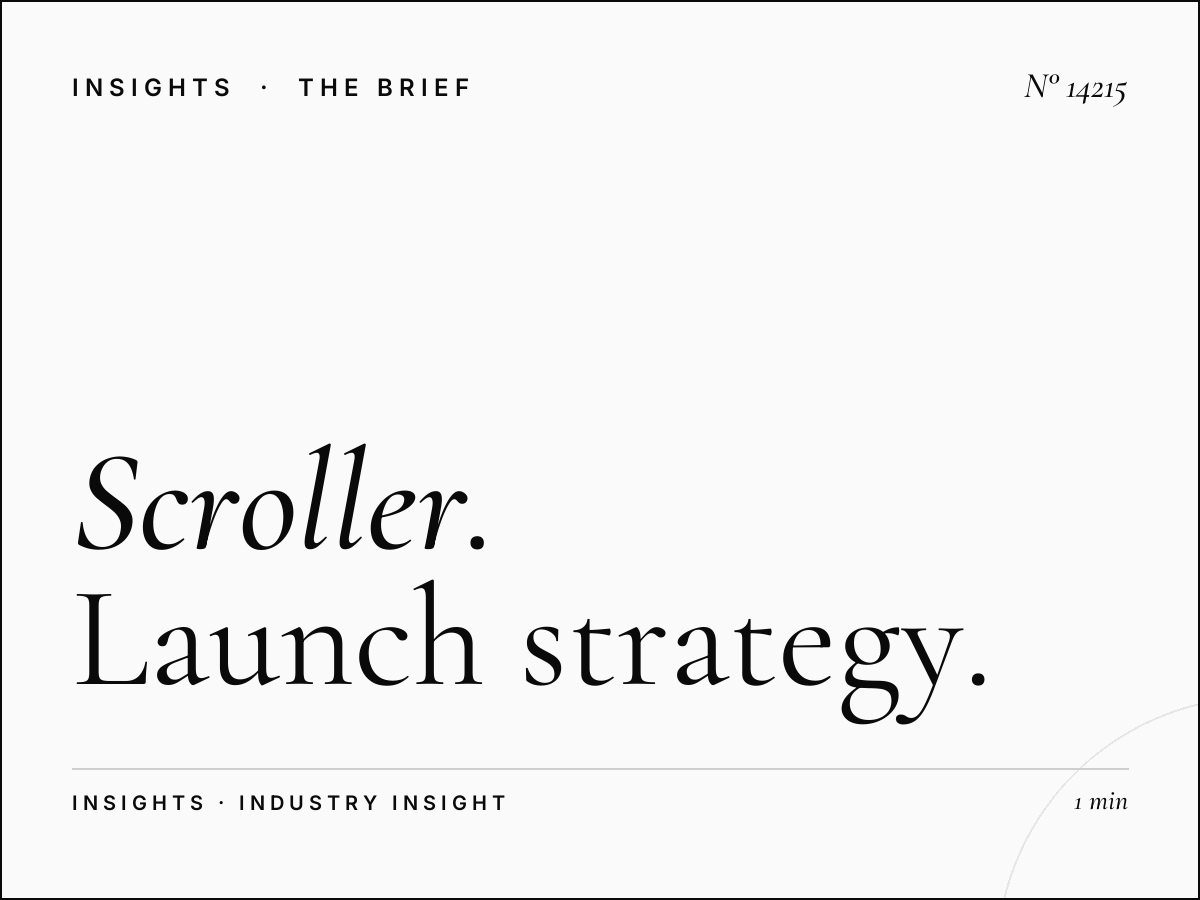 Scroller New Product Madinah: Launch Strategy