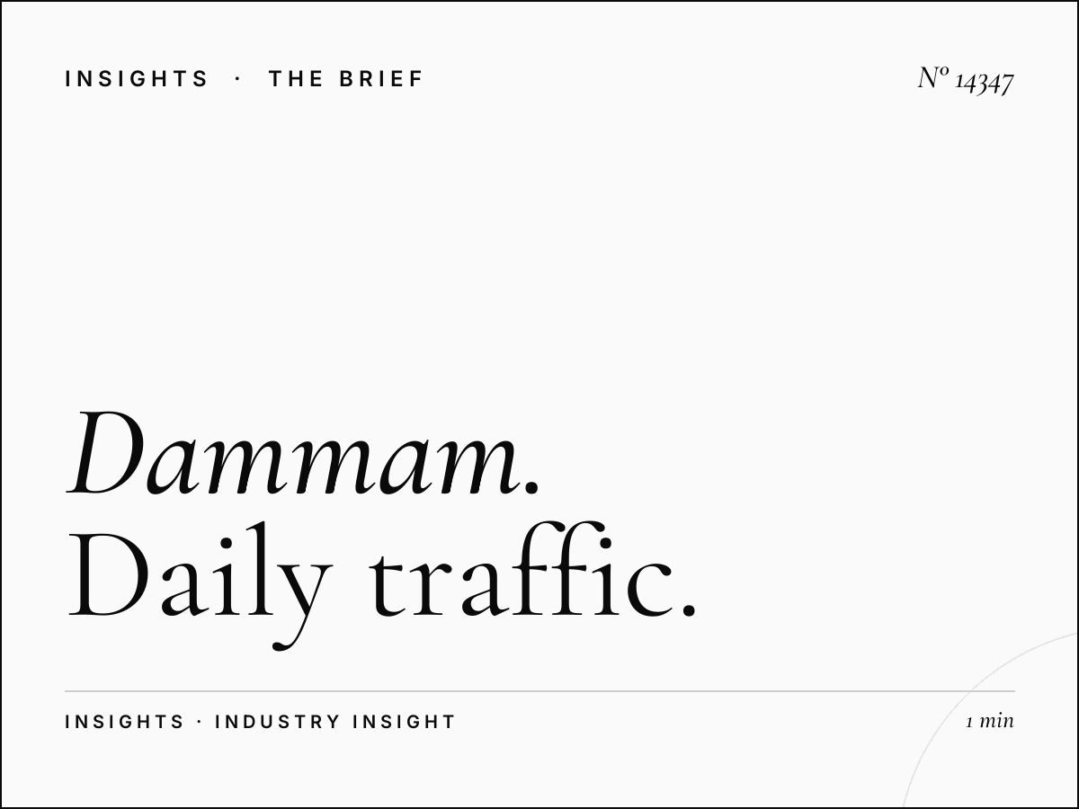Dammam Khobar Digital Mezah Reach: Daily Traffic Impressions