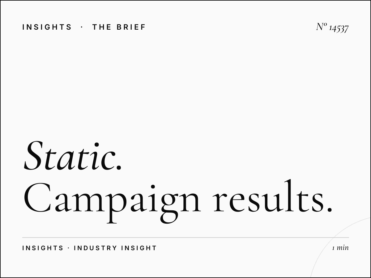 Static Mega Effectiveness Dammam Khobar: Campaign Results