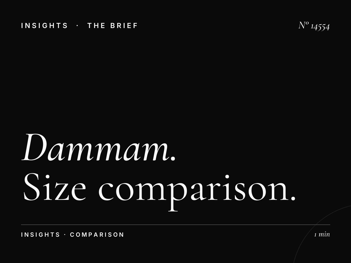 Dammam Khobar Static Mega vs Standard: Size Comparison