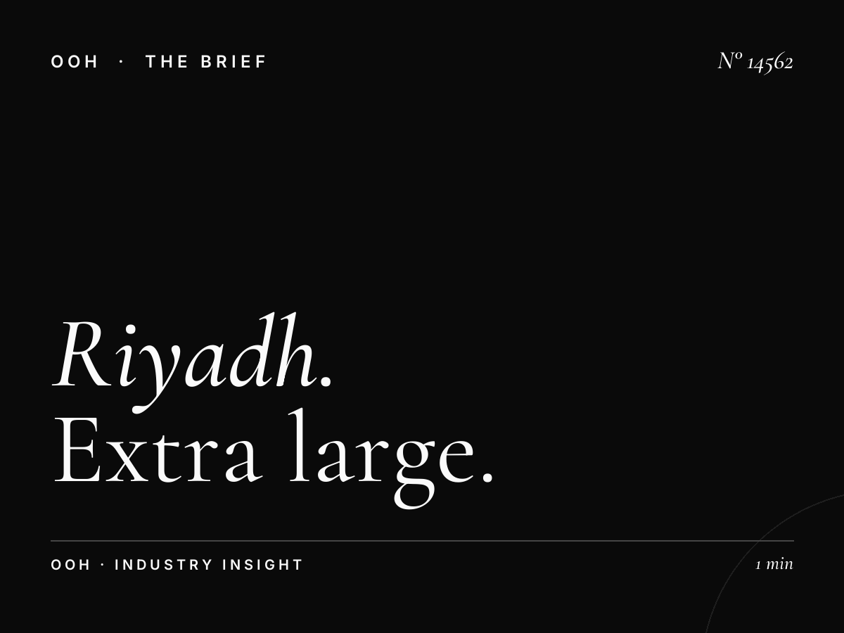 Riyadh Mega Billboard: Extra Large Format Capital Campaign