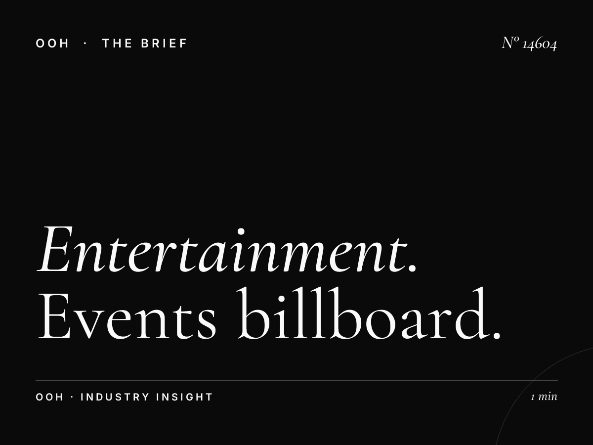 Entertainment Riyadh Mega: Events Billboard