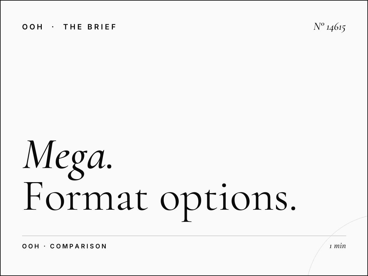 Mega Billboard vs Regular Riyadh: Format Options