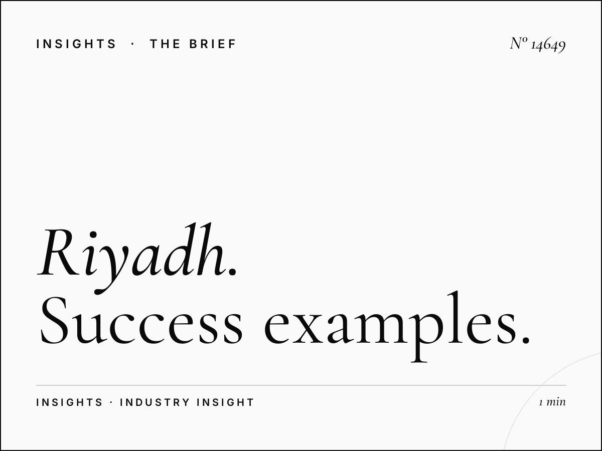 Riyadh Mega Cases: Success Examples