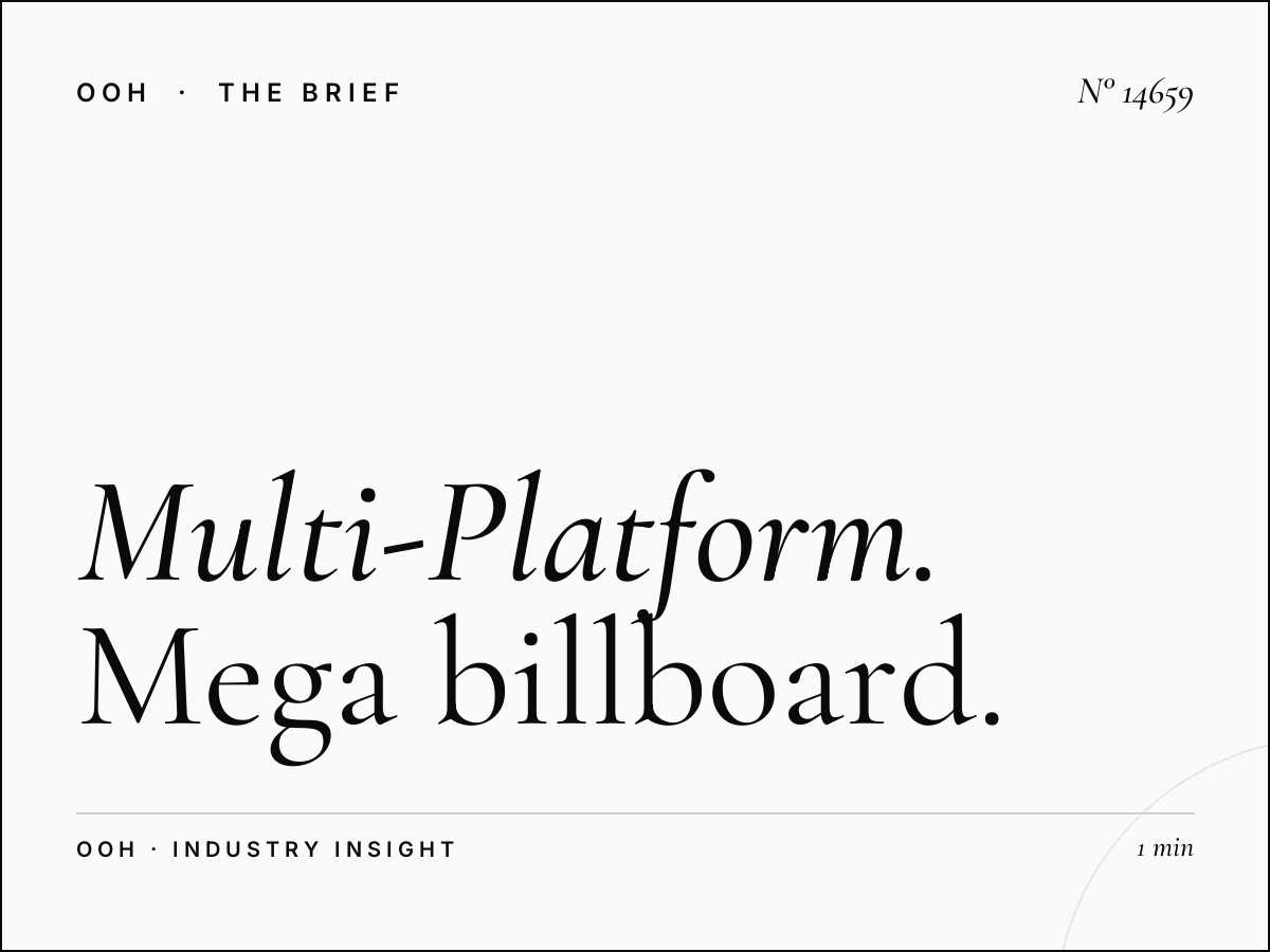 Multi-Platform Riyadh: Mega Billboard Campaign