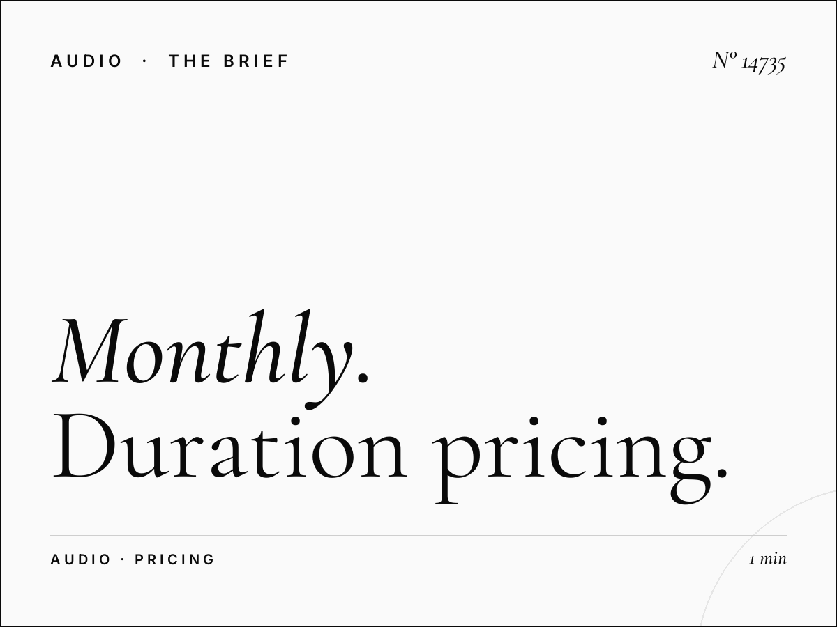 U FM 90 Monthly Rates: Duration Pricing Structure