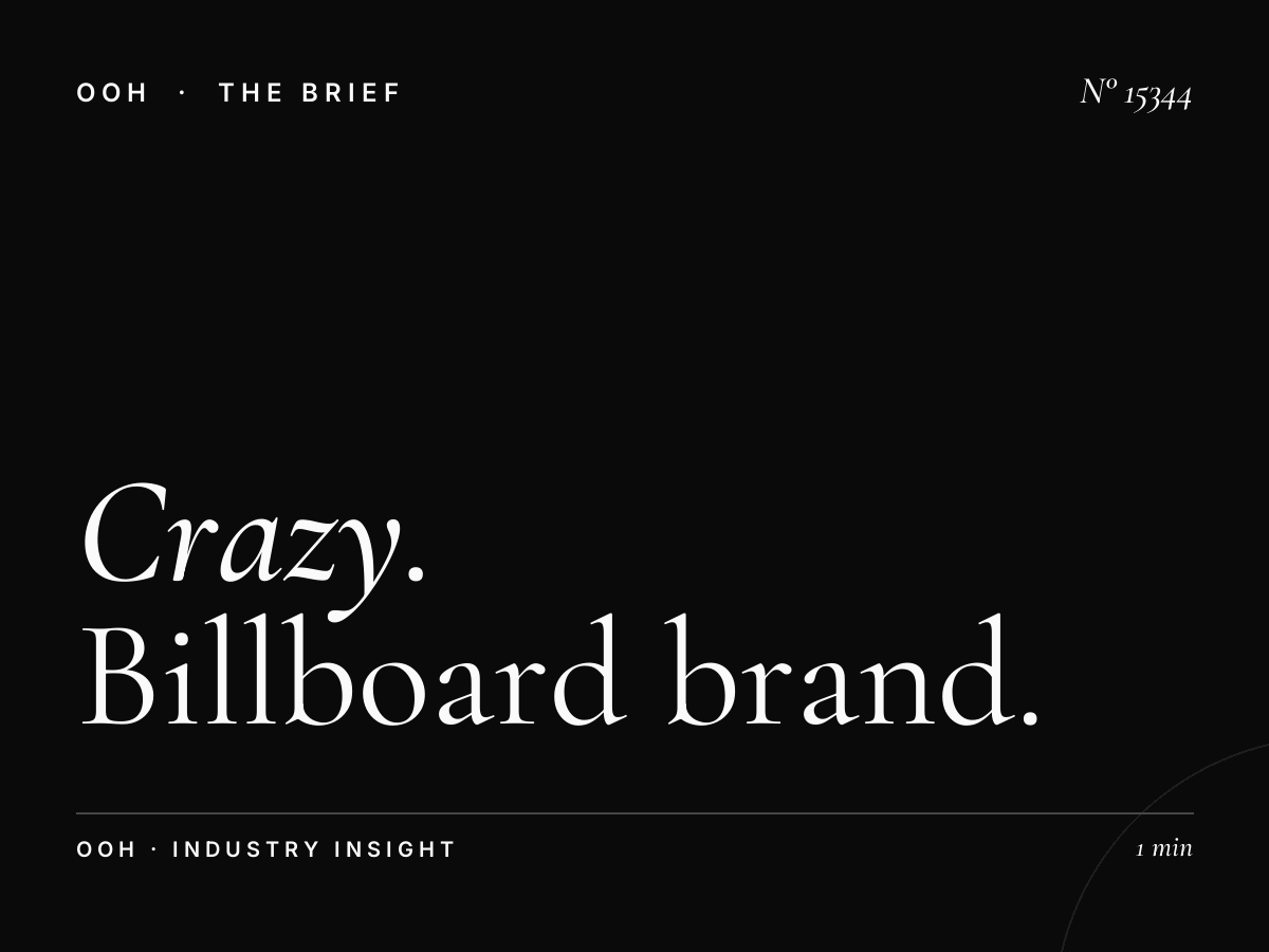 Crazy Static Billboard Branding: Billboard Brand Building