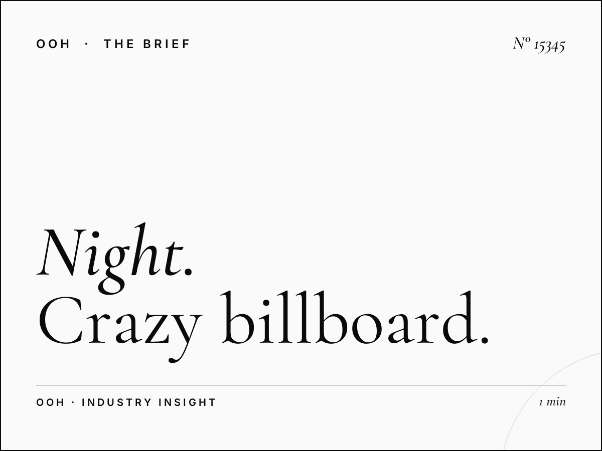 Night Highway Billboard: Crazy Billboard After-Dark