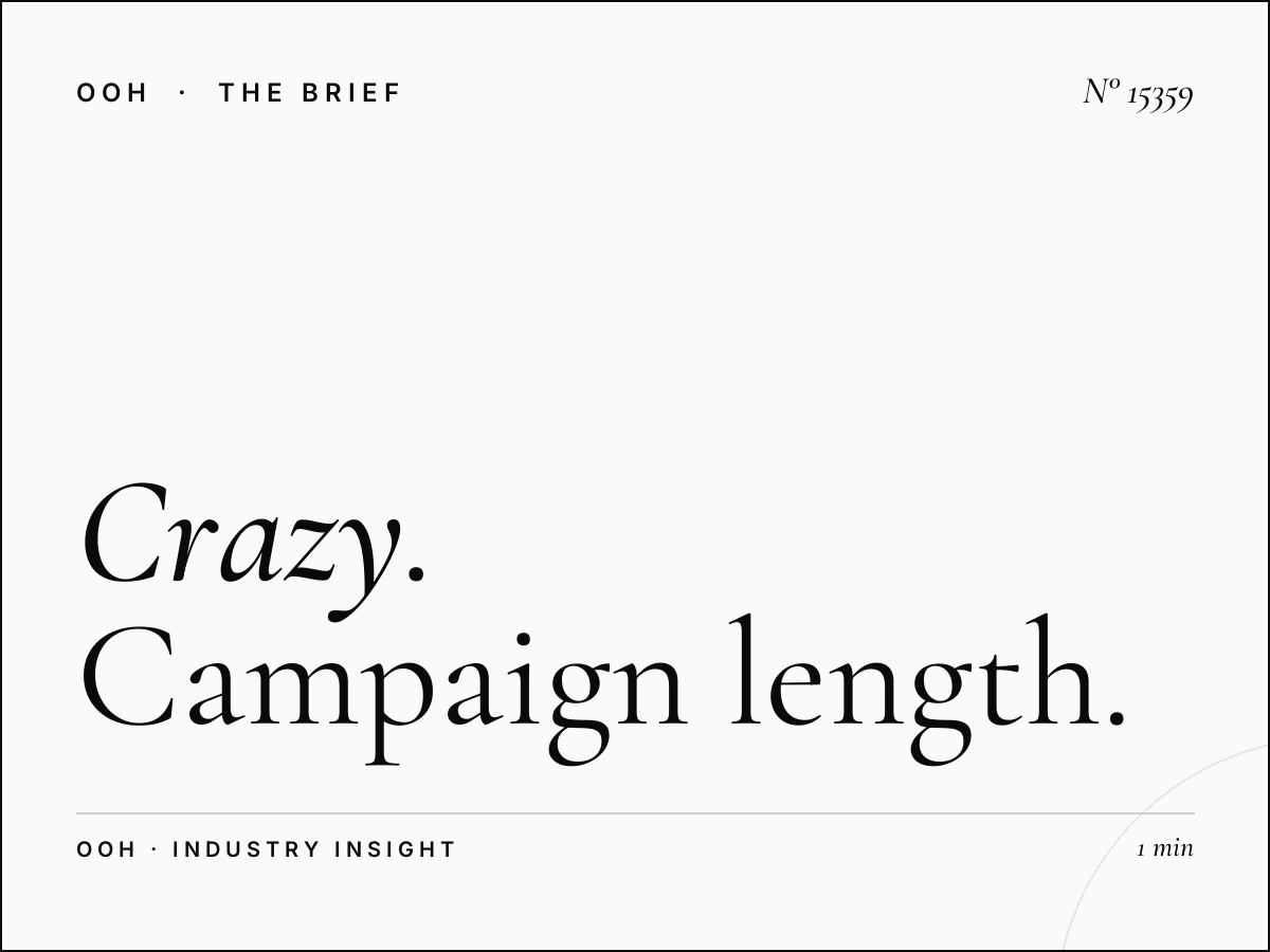 Crazy Static Billboard Duration: Campaign Length Options