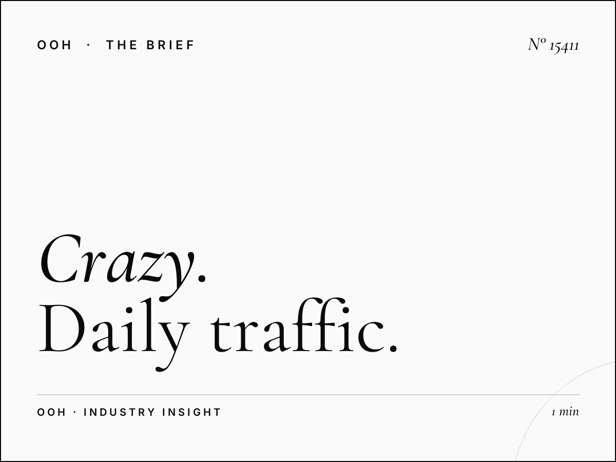Crazy Static Billboard Reach: Daily Traffic Impressions