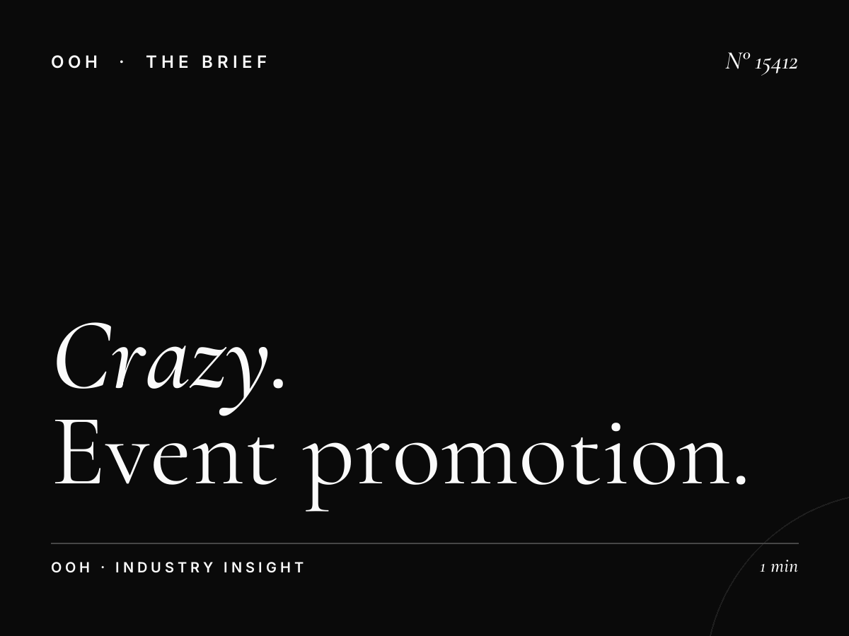Crazy Static Billboard Event: Event Promotion