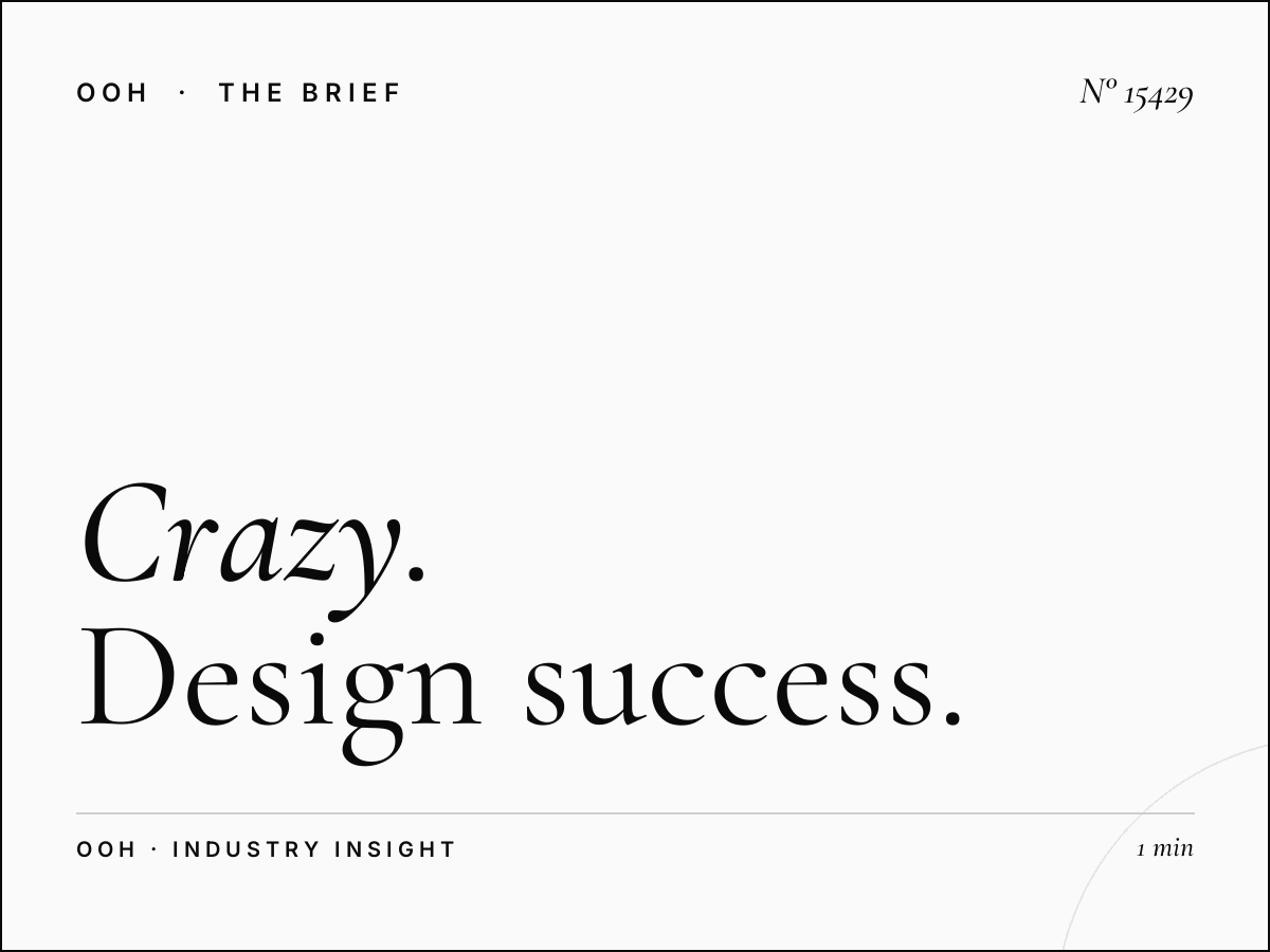 Crazy Static Billboard Creative: Design Success