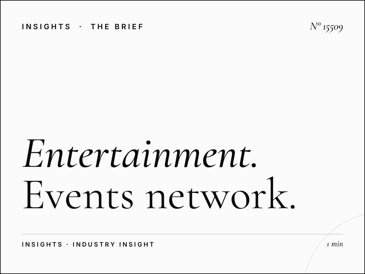 Entertainment Static Mega Dominance: Events Network