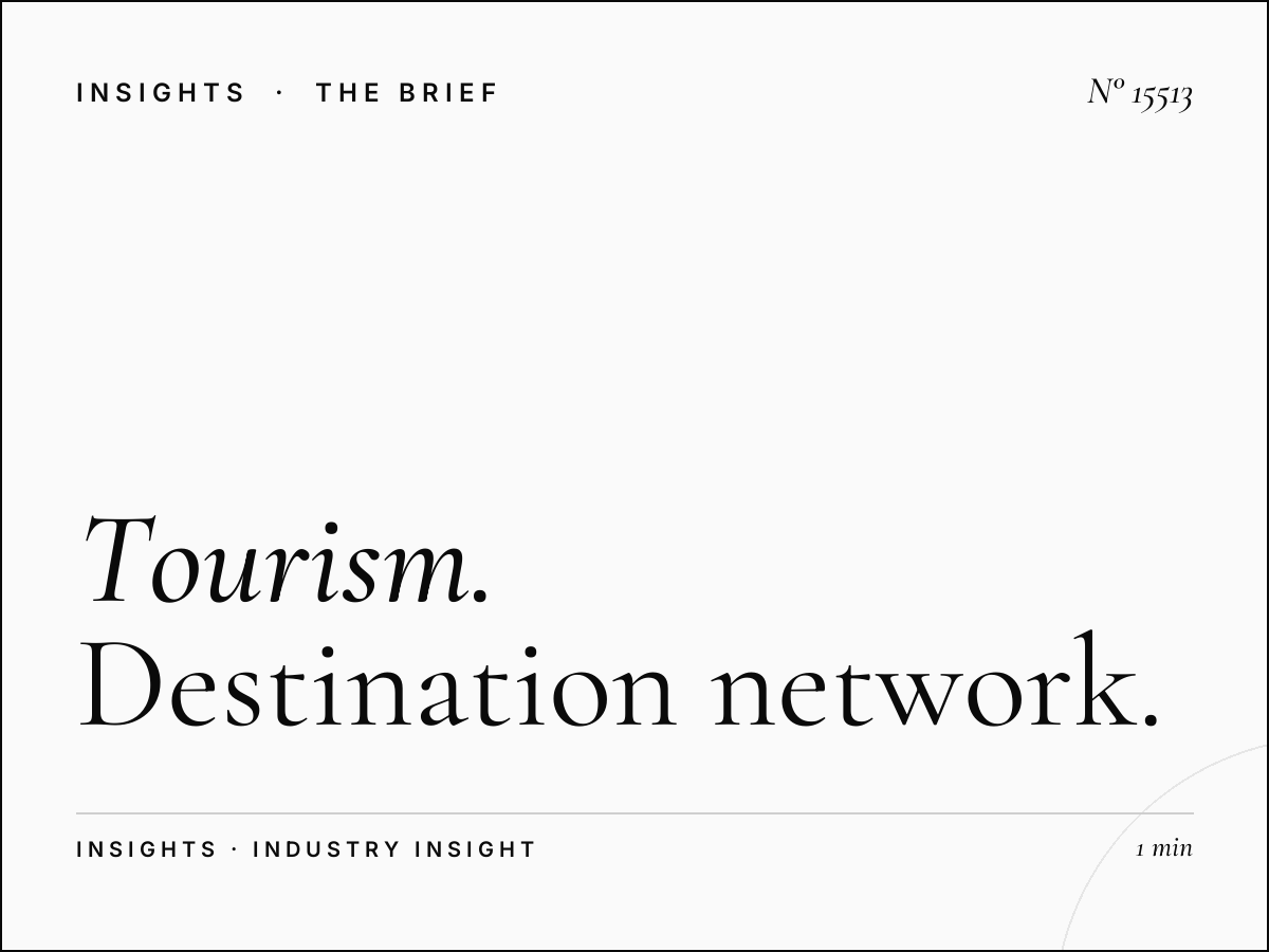 Tourism Static Mega Dominance: Destination Network