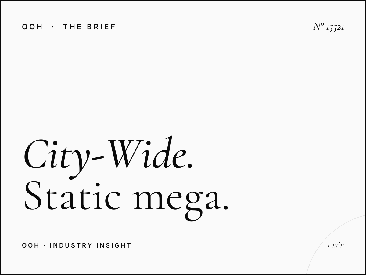 City-Wide Billboard Visibility: Static Mega Effectiveness