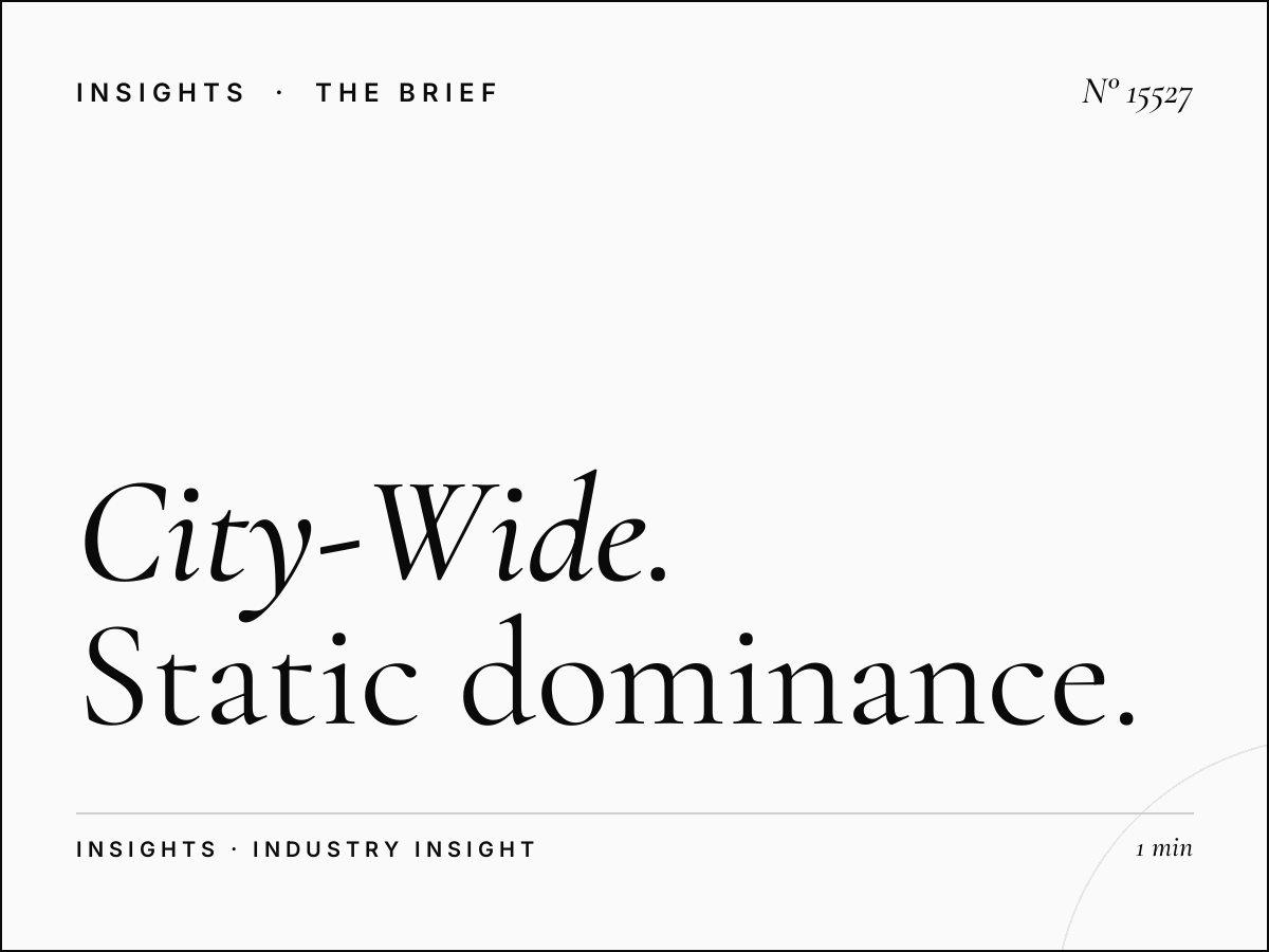 City-Wide Mega Network: Static Dominance Specifications
