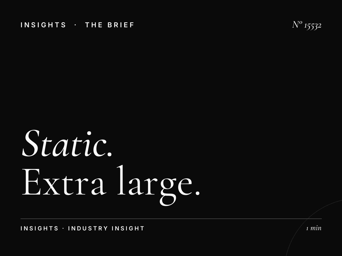 Static Mega Dominance Size: Extra Large Format Network